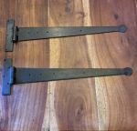 Beeswax, Wrought Iron 18" Penny End Tee Hinges (VFX30)